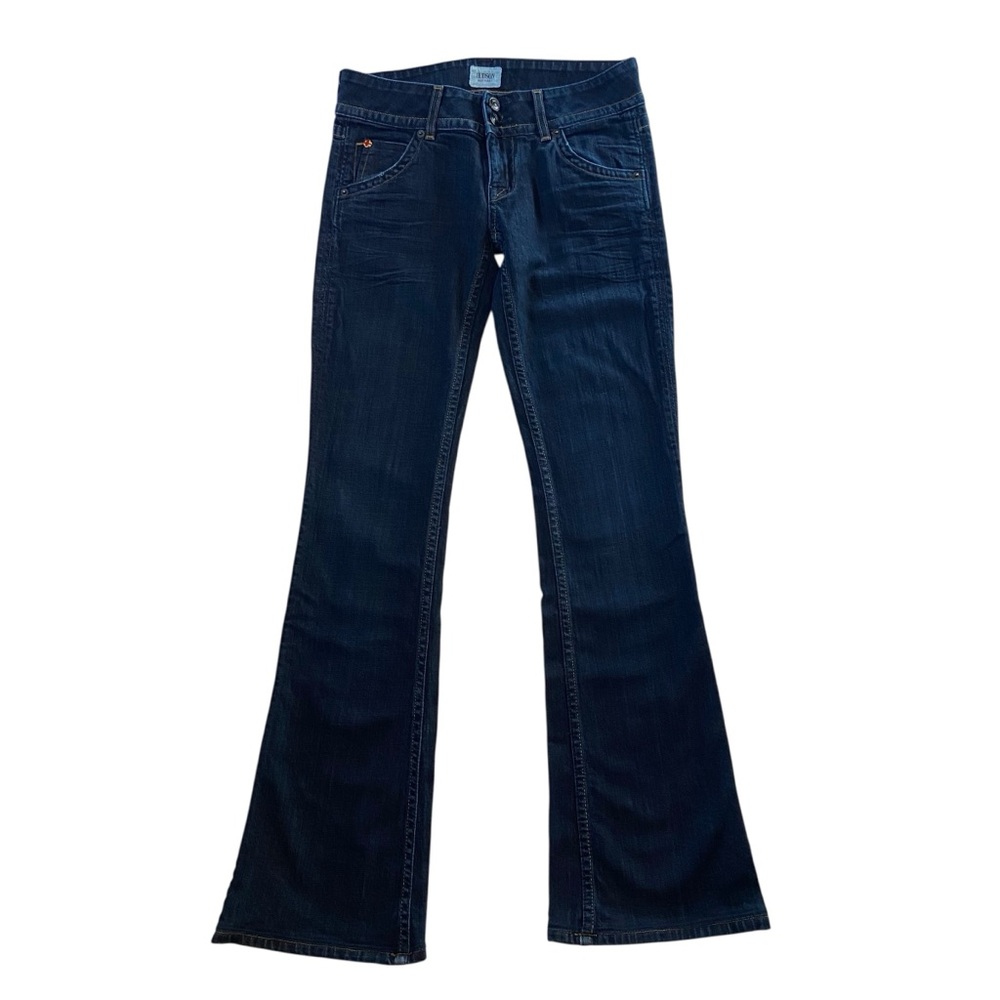 HUDSON Jeans Beth Midrise Denim Bootcut Flap Pockets Dark Blue Wash Size 26